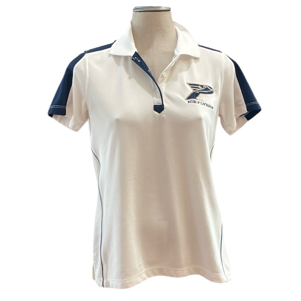 Chestnut Hill dri fast polo shirt Pensacola Ice Flyers logo, military jet size S